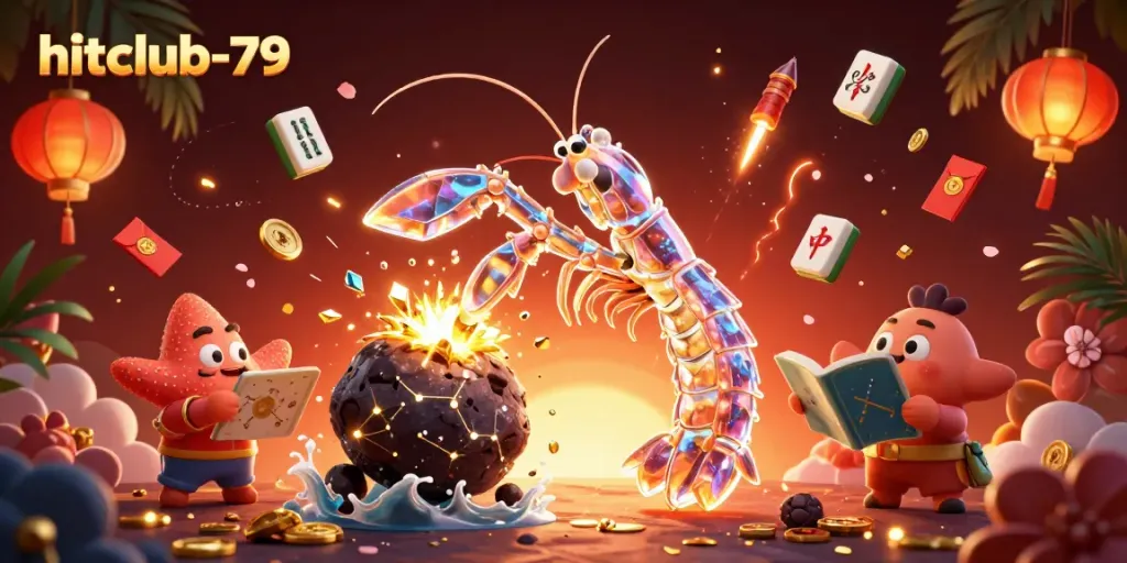 Experience the thrill of hitclub-79 with this dynamic illustration of a galactic samurai and starfish.