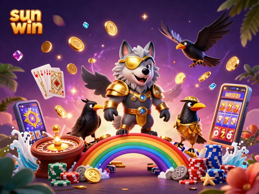 Experience thrilling gameplay with sun win's captivating 3D Norse-themed casino illustration.