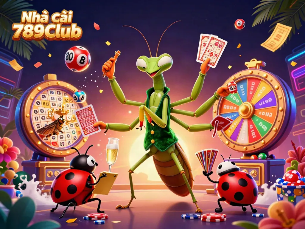 Experience the vibrant world of Nhà cái 789Club filled with exciting lottery and casino elements.