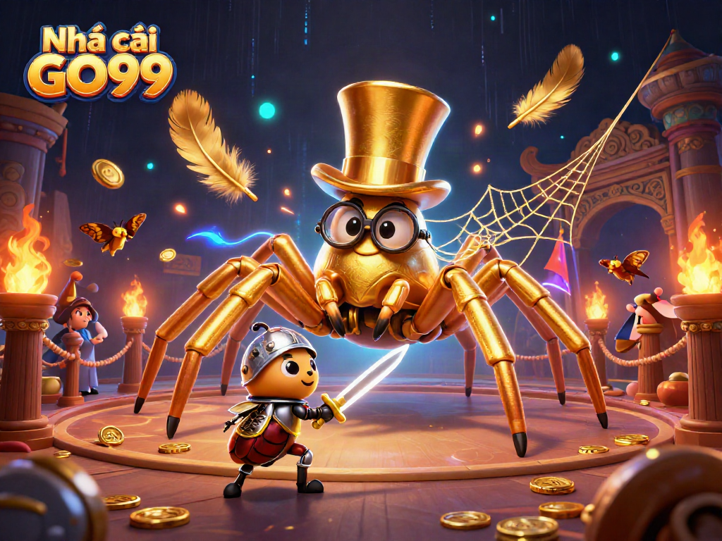 Engage in thrilling experiences at Nhà cái GO99 with a mesmerizing casino illustration showcasing vibrant characters and elements.