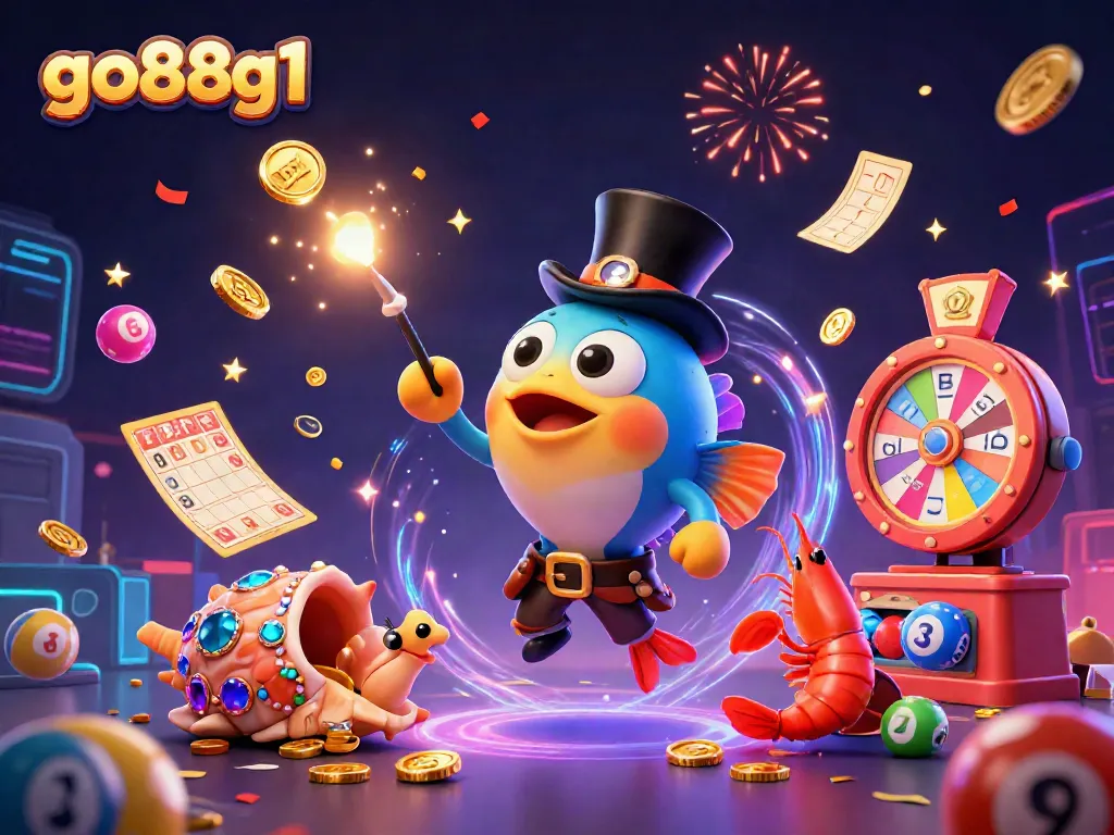 Win exciting prizes at go88g1 with a vivid underwater scene of treasure and fun.