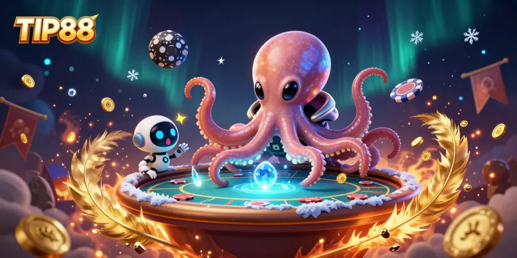 Engage in thrilling gameplay at TIP88 with a vibrant alien poker scene, showcasing interactive elements.