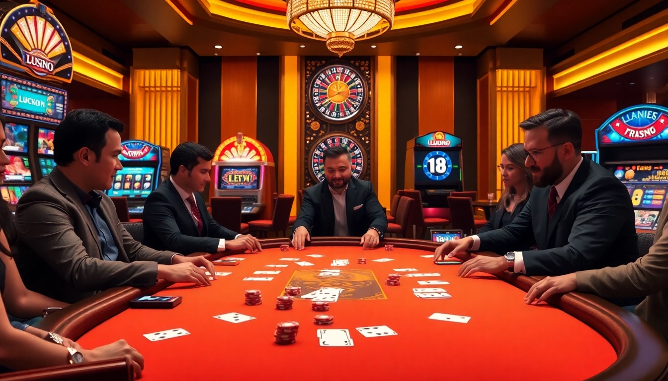 Experience the thrill of gambling at LUCK8 COM with vibrant casino tables and exciting gameplay.