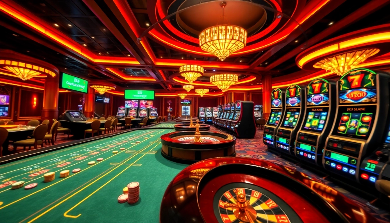 Siu88 online casino scene with vibrant tables and exciting gaming atmosphere