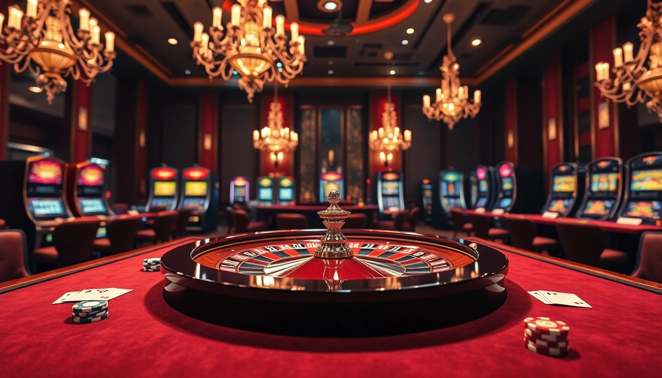 Casino en ligne France ambiance avec roulette et décor élégant, captivant les joueurs. related image