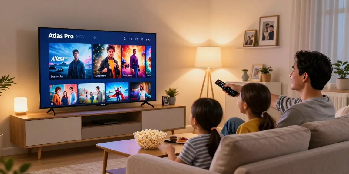 Expérience familiale immersive avec atlas pro ONTV sur TV intelligente.