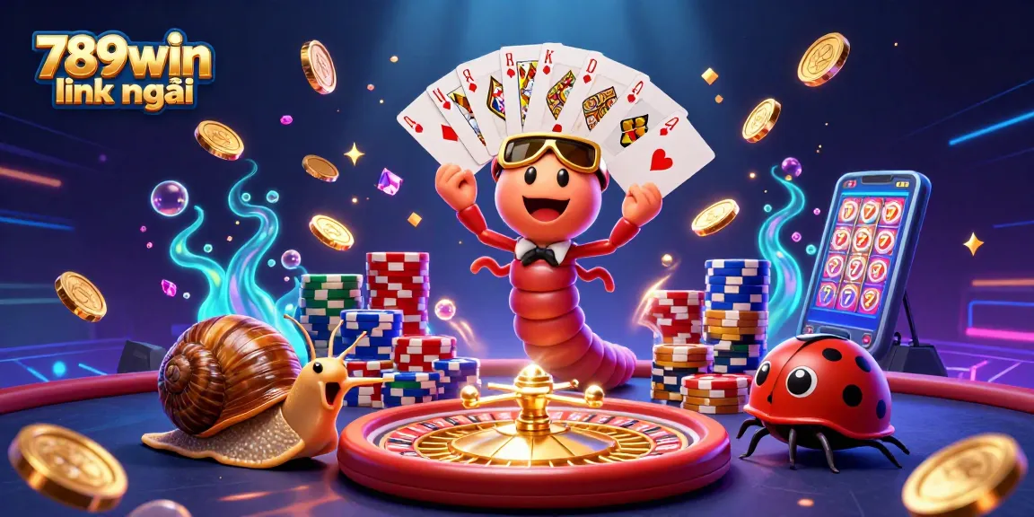 Immerse in 789win link mới with this vibrant casino scene showcasing a charismatic dealer and high-stakes excitement.