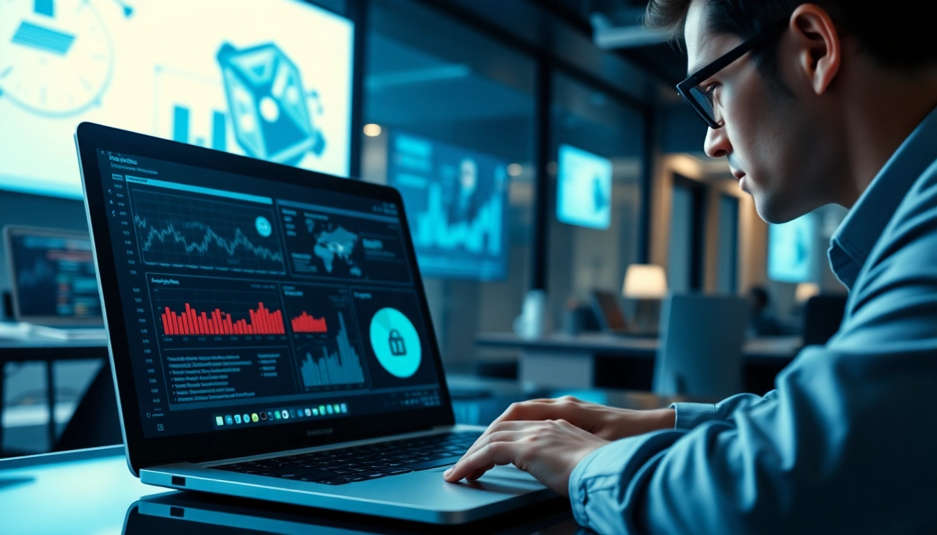 Logiciel espion facilitant l'analyse des données de sécurité dans un bureau moderne. related image