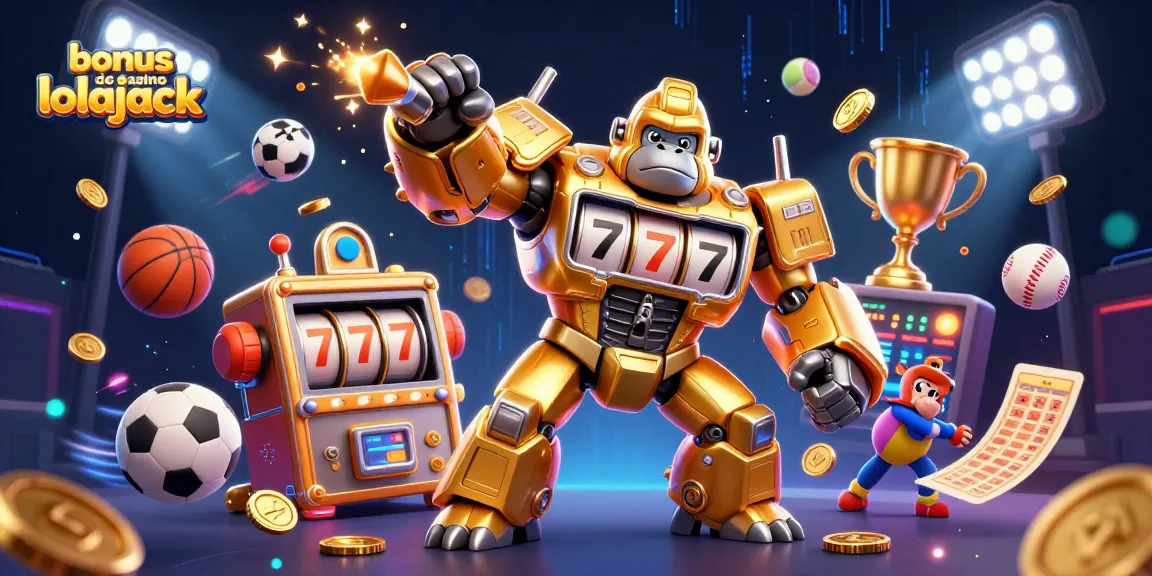 Experience the excitement with bonus de casino lolajack in this vibrant 3D casino illustration.