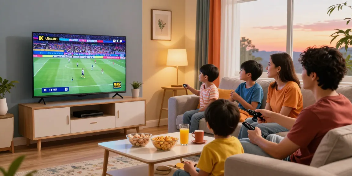 Regardez la TV en famille avec un abonnement IPTV, confort et qualité 4K.