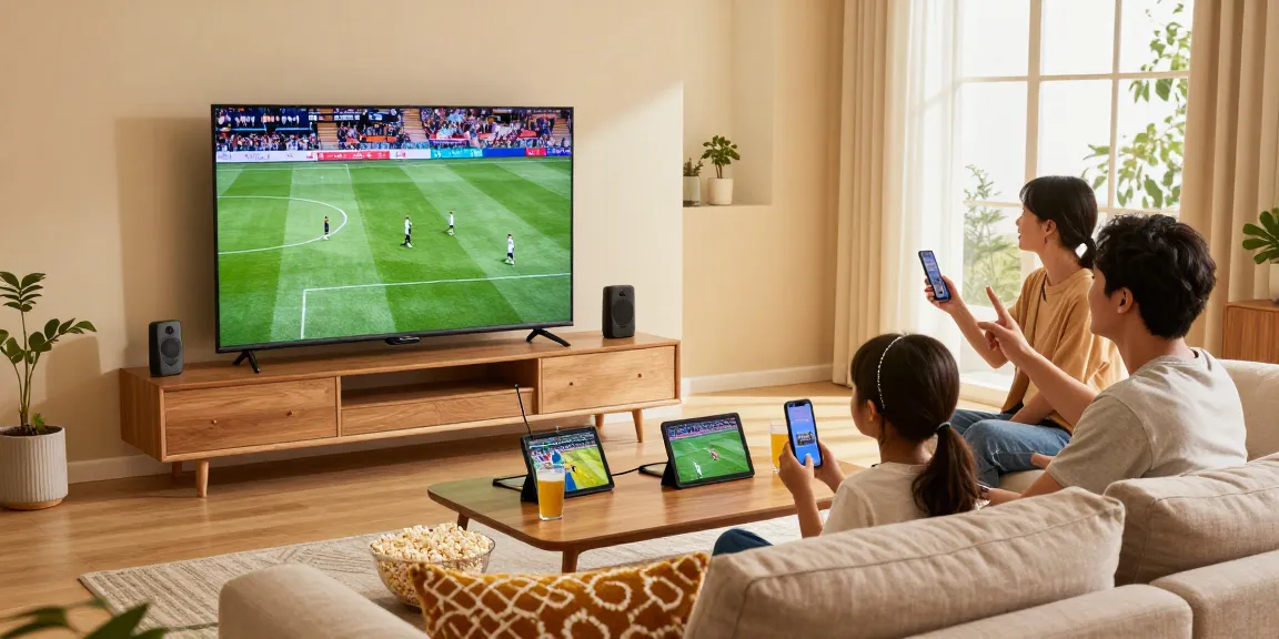 Abonnement IPTV : famille profitant de la télévision en direct avec 40 000 chaînes et confort à la maison.