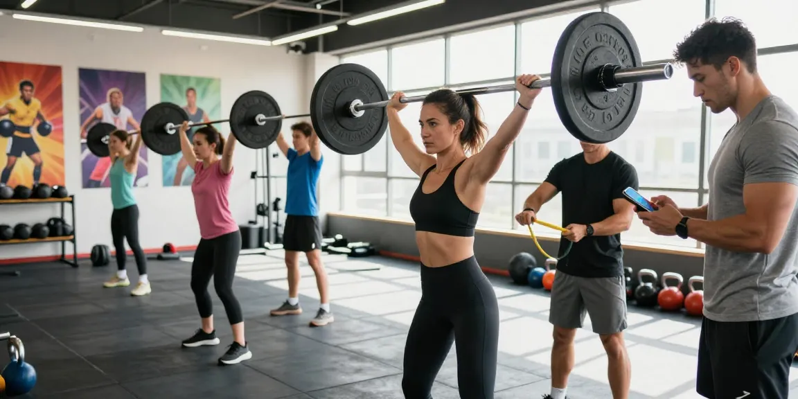 Scène dynamique d'entraînement à la Steroide Boutique avec des individus motivés soulevant des poids et s'entraînant ensemble.