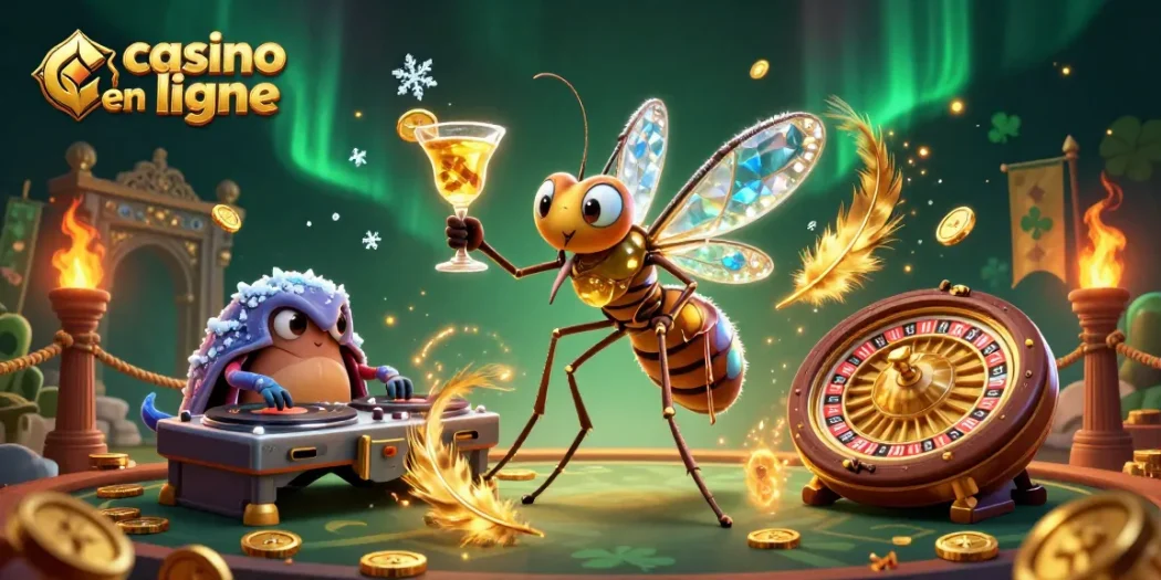 Jouez dans un casino en ligne avec un magnifique moustique et un DJ trilobite.