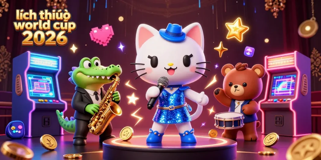 Experience the thrilling ambiance of lịch thi đấu world cup 2026 with playful casino characters in action.
